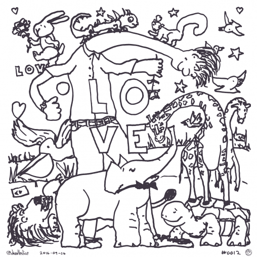 Stick Your Neck Out For Love - Coloring Page