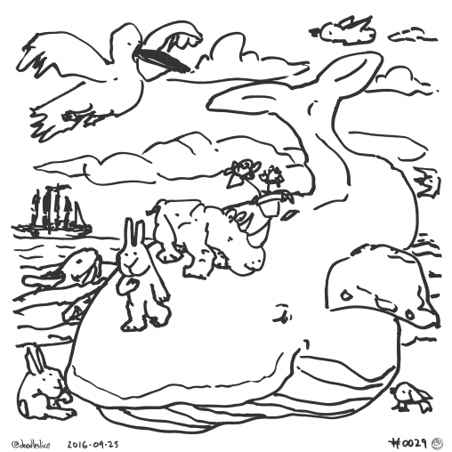 Whale Traveled - Coloring Page