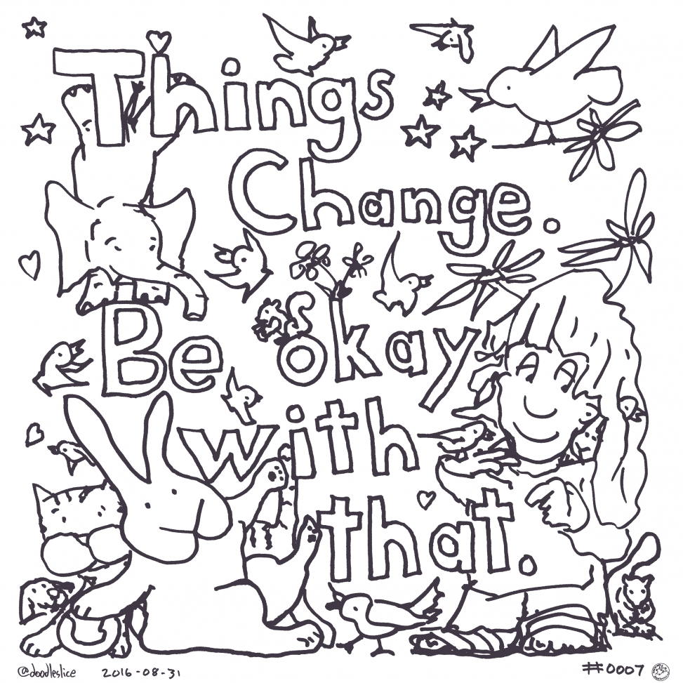 Things Change - Coloring Page