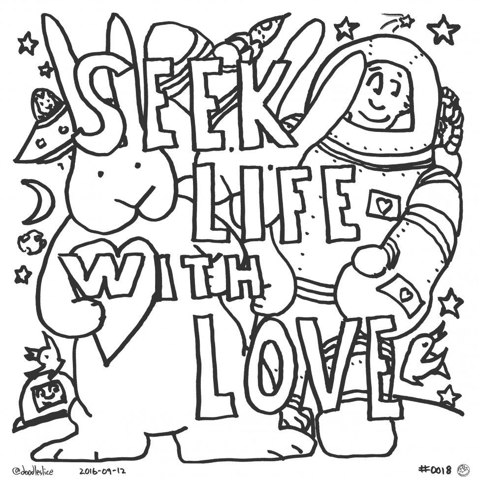 Seek Life With Love - Coloring Page